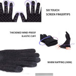 TRENDOUX Winter Gloves for Men Women - Upgraded Touch Screen Cold Weather Thermal Warm Knit Glove for Running Driving Hiking